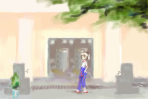 ���~���ɏo�Ă݂āA�ߋ���U��Ԃ�B